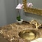 Nantucket Sinks RLB 16.5 Inch Hammered Brass Round Undermount Bathroom Sink With Overflow RLB-OF - alternate 2